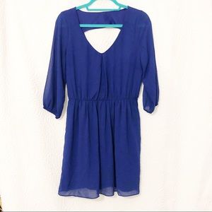 By & By Royal Blue A-Line Dress